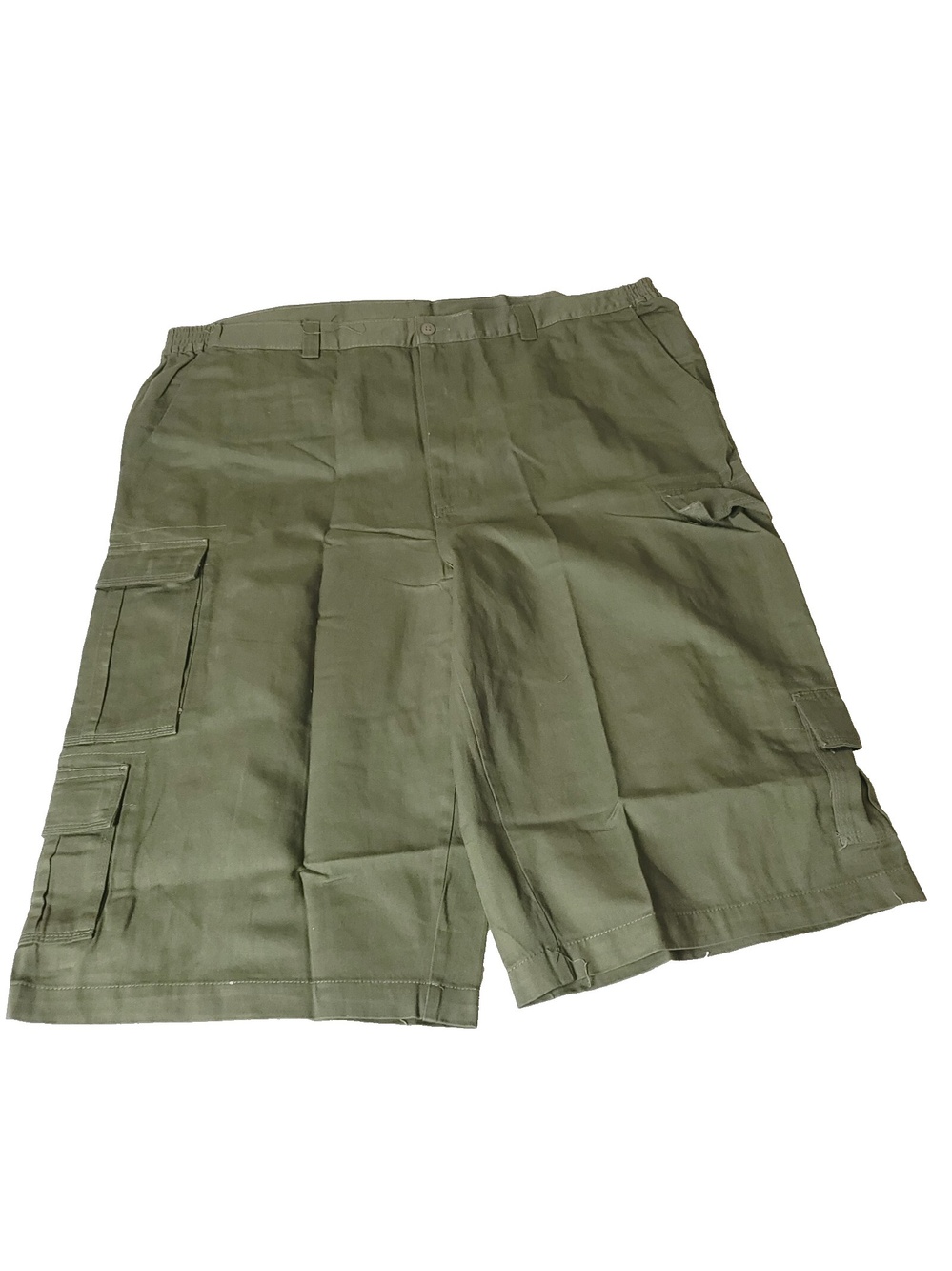 KINGSIZE Cargo Shorts Mens 50 Big Tall Elastic Hiking Green Chino Cotton Khaki